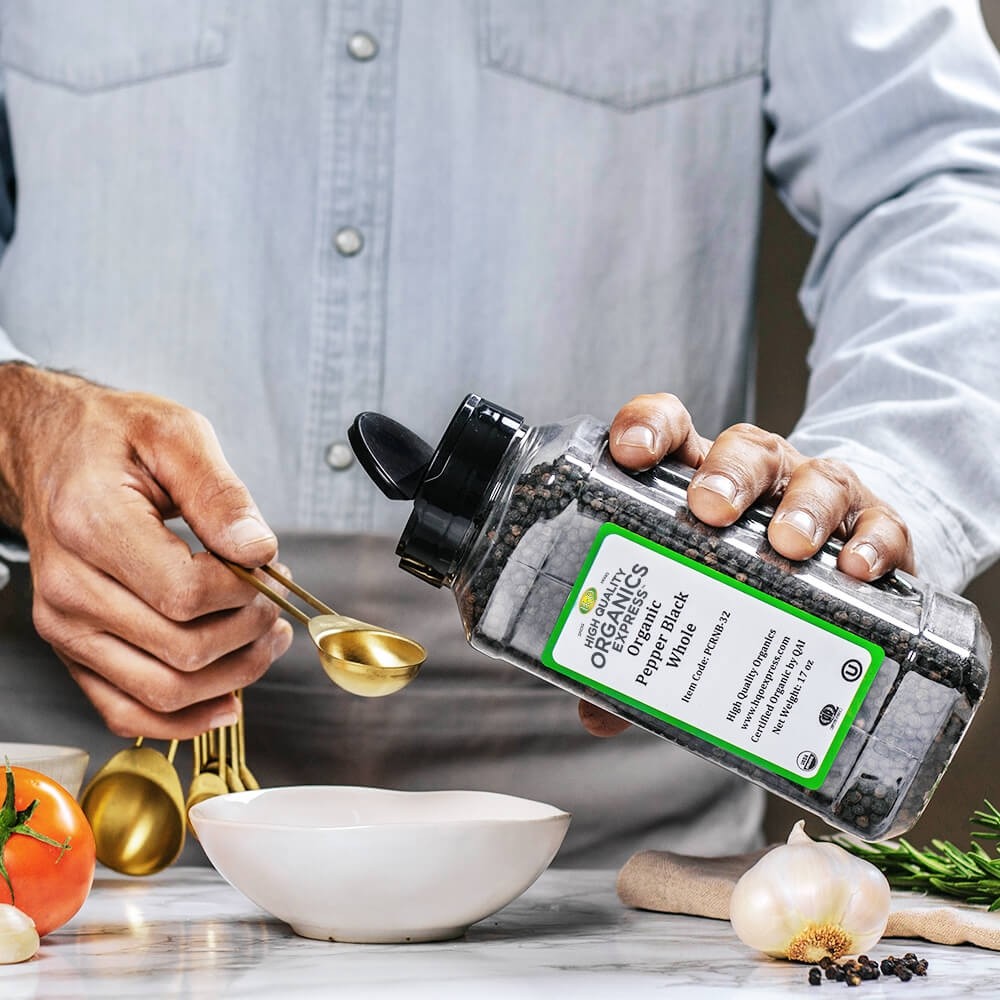 High Quality Organics Express Black Pepper Whole Measurement