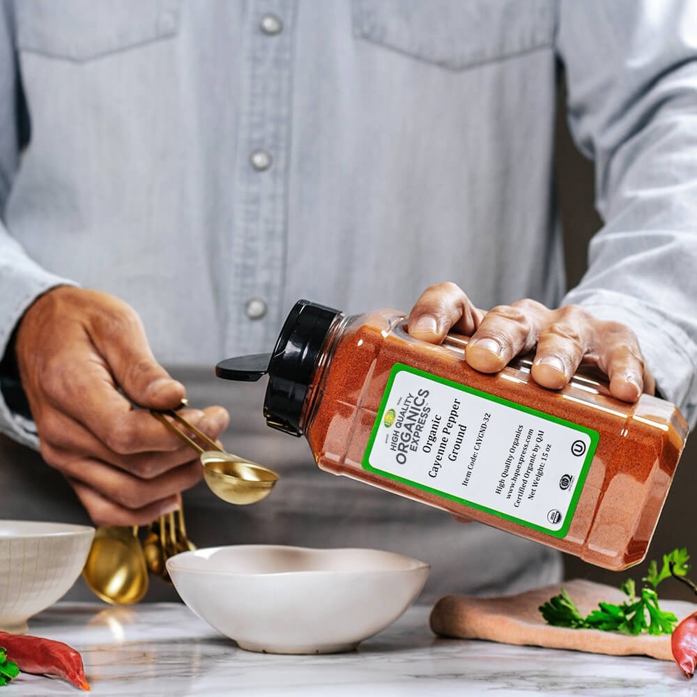 High Quality Organics Express Cayenne Pepper Ground Measurement