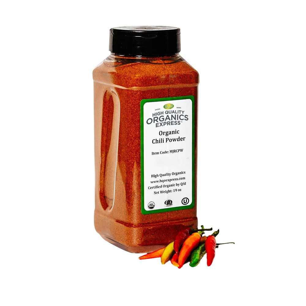 High Quality Organics Express Chili Powder Jar