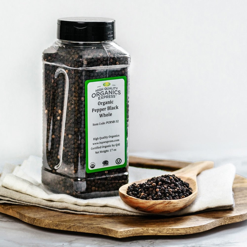 High Quality Organics Express Black Pepper Whole Display